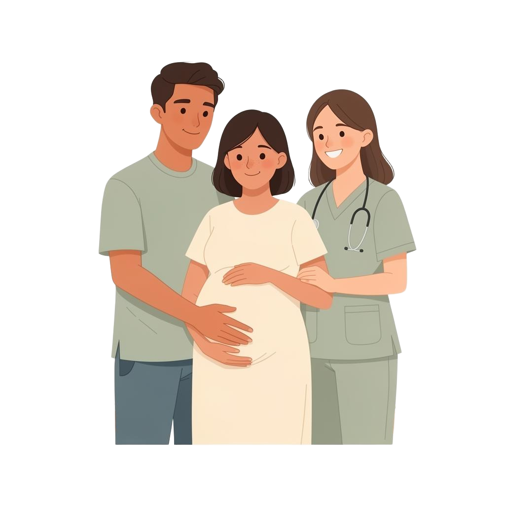 Pasangan menanti kelahiran ditemani bidan